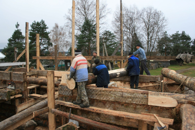 Реставрация церкви Введения Пресвятой Богородицы в селе Ромашево Тарногского района, 2016. Фото vk.com/romashevo.sobor